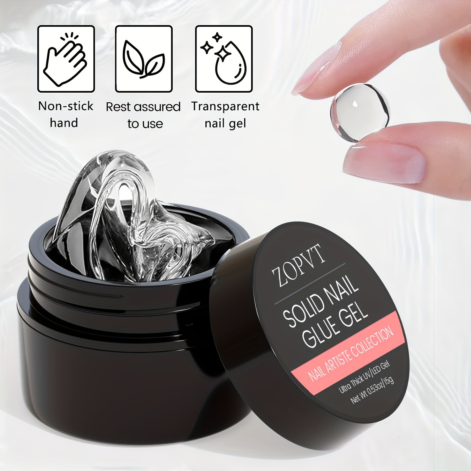 2pcs Transparent 3D Sculpting Gel Set - Non-Stick Hand Carving Gel, Suitable for Nail Art, 3D Flower Designs, and Salon Supplies, Nail Sculpting Gel, Gel Nail Kits, Nail Molding Gel, Beauty Professionals, DIY Manicure Lovers