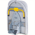 Faltbares Mini-Bügelbrett mit Bügeleisenhalter | Tragbares 89 x 33 cm (35 × 13 Zoll) Tischbügelbrett | Platzsparend für kleine Räume | Rutschfeste Füße | Wärmereflektierender Bezug | Einfach zu verstauen und zu Hause zu verwenden
