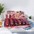 24 Schokoladenbär-Schlüsselanhänger, matter Lipgloss in 6 Farben, antihaftbeschichtete Becher, glattes und nicht klebendes Lipgloss-Display-Box-Set zum Selbermachen – die perfekte Geschenkidee für Feste