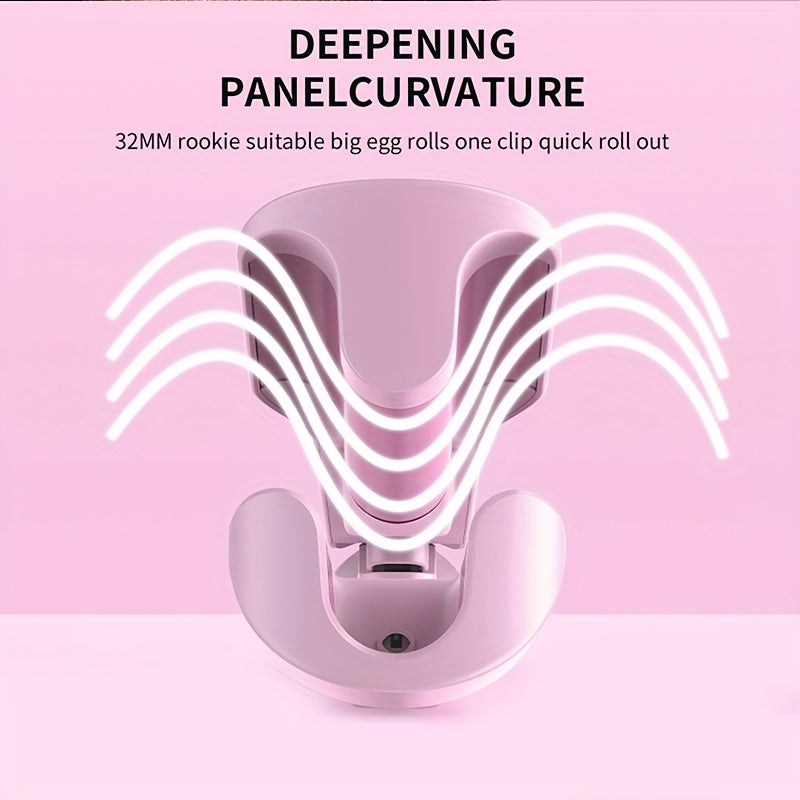 Lockenstab mit Kreppfunktion, Wellen-Lockenstab mit Kreppfunktion, Lockenstab für tiefe Wellen mit 2 Aufsätzen für Damen, geeignet für breite und tiefe Wellen, Geschenkidee für Frauen, Geburtstagsgeschenk, Muttertagsgeschenk, Pur
