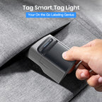 Etikettendrucker - Etikettierer mit Klebeband, Etikettendrucker PM220, tragbarer 2-Zoll-Thermodrucker für Zuhause, Büro, Adressen, Logos, Kleidung, kleine Unternehmen usw., unterstützt Etikettenbreiten von 23-54 mm (0,91"-2,12"), 1 Packung, Weiß, Schwarz,