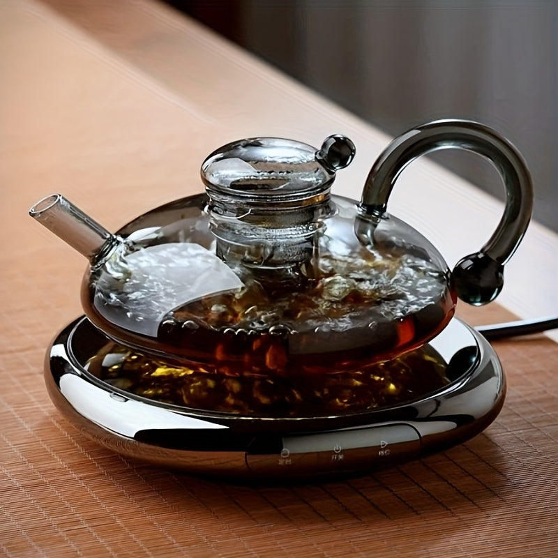 Teekanne aus hochwertigem Borosilikatglas mit Ausguss und Griff – Elegante Teekanne zum Aufbrühen von Tee, Dekoration für den Teetisch, Geschenkidee für Valentinstag, Weihnachten, Halloween