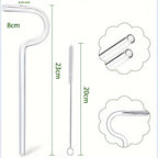 Anti-Lip Wrinkle Reusable Straw Transparent Drinking Tea Milk Tea Valentine'S Day Gift for Mother