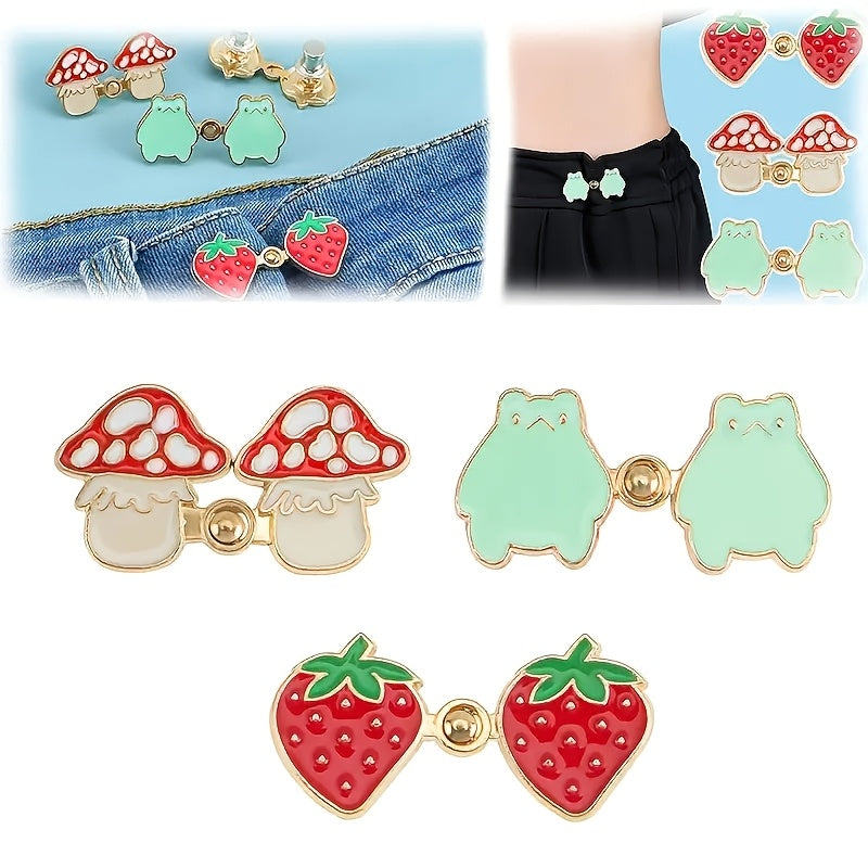 Set niedlicher Taillenverstellknöpfe, ohne Nähen, abnehmbar und wiederverwendbar