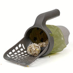 Großvolumige Katzenstreuschaufel mit integriertem Abfallbehälter – Tragbare, leicht zu reinigende Kunststoff-Katzenstreuschaufel