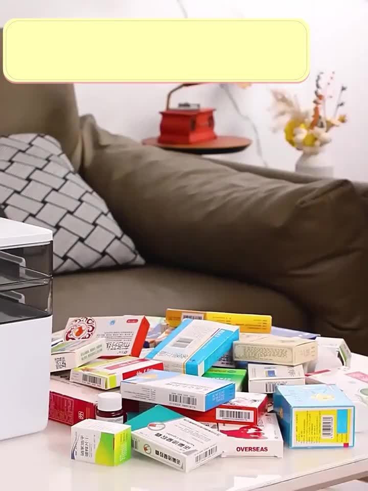 1 Stück / Große, tragbare Erste-Hilfe-Aufbewahrungsbox mit 3 Fächern, mehrlagiger Organizer für medizinisches Set mit Griff und Deckel, herausnehmbare Fächer, 34 x 22 x 25,5 cm