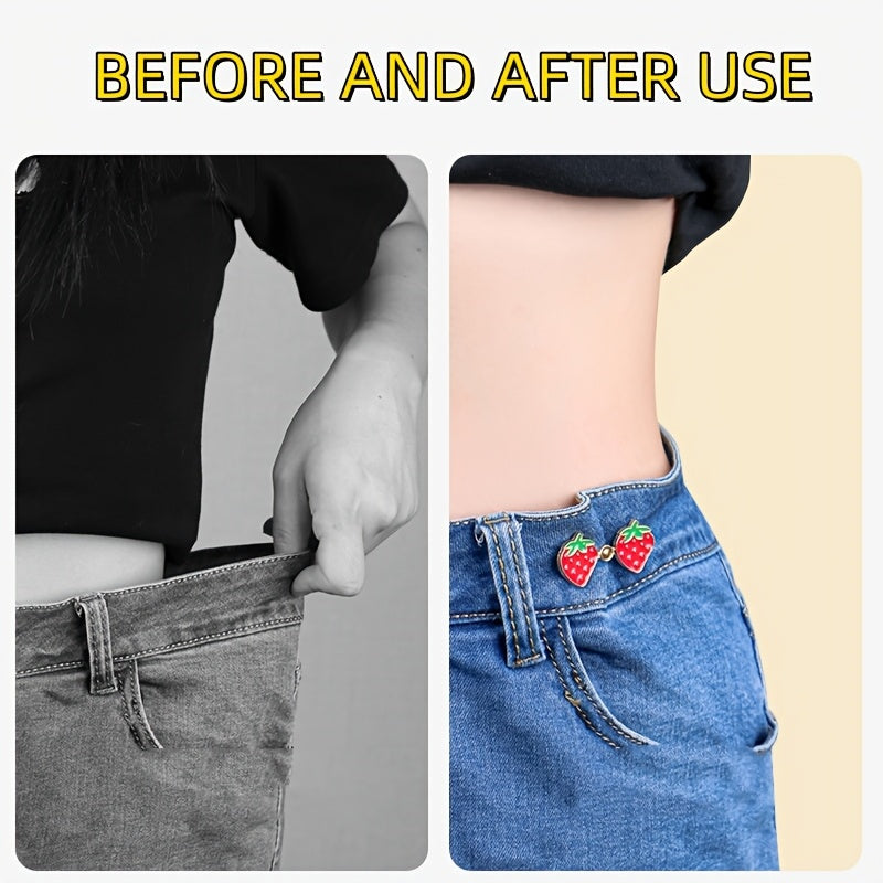 Set niedlicher Taillenverstellknöpfe, ohne Nähen, abnehmbar und wiederverwendbar