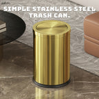 Gmbin Edelstahl-Abfalleimer mit geräuschlosem Deckel - Geruchsdicht, leicht zu öffnender Deckel für Küche, Bad und Wohnzimmer