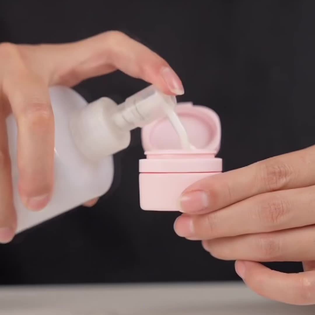 5-teiliges Reiseflaschen-Set mit Löffel und Etikettenaufklebern für Shampoo, Spülung, Lotion und Reinigungsmittel – Unverzichtbar für Fitnessstudio und Reisen