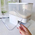 Großer, luftdichter Lebensmittelbehälter, Reisspender mit Messbecher, 11,34 kg Lebensmittelbehälter, feuchtigkeitsbeständiger, luftdichter Reisbehälter für den Haushalt, Reistank, Mehlbehälter