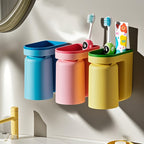 1 Stück Wandhängeleuchte in Macaron-Form mit Ablage für Zahnbürste, Zahnpasta, Schmuck, Rasierer und mehr – ideal für Paare.