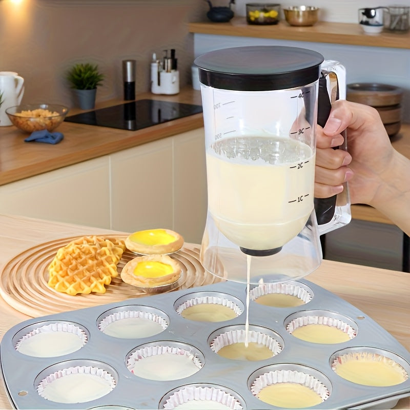 1 Stück MOMMED Antihaft-Cupcake-Teigspender mit Ausgießer – Manuelles Ausgießen, kein Stromanschluss erforderlich, gleichmäßige Portionen für perfekte Cupcakes – leicht zu reinigende Antihaft-Oberfläche, platzsparendes Design