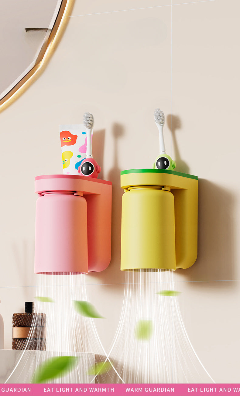 1 Stück Wandhängeleuchte in Macaron-Form mit Ablage für Zahnbürste, Zahnpasta, Schmuck, Rasierer und mehr – ideal für Paare.