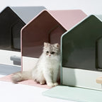 WhiskerWonders ABS Enclosed Cat Litter Box with Drawer, Large Feline Toilet