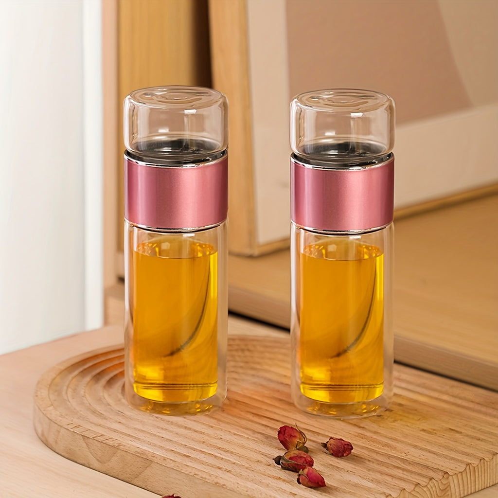 Doppelwandige, isolierte Thermoskanne aus Borosilikatglas