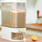 Großer Reisbehälter – 5,0/10,0 kg, feuchtigkeitsbeständig, Klappdeckel, wiederverwendbarer Kunststoff-Getreidespender für Reis, Getreide, Mehl, Tierfutter – unverzichtbarer Küchenhelfer, Organizer für Tierfutter | Transparentes Design