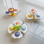 3er-Set Kreisel mit Saugnapf in Tierform für Kinder, fördert die Hand-Augen-Koordination, ideales Geschenk zum Geburtstag, zu Weihnachten oder Ostern