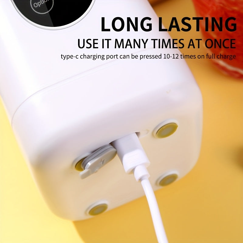 Tragbarer, per USB aufladbarer Mixer & Entsafter | 420 ml | Digitalanzeige, Edelstahlklingen | 3-in-1-Design für Smoothies, Shakes & frische Säfte | Leicht zu reinigen, ideal für Zuhause, Büro, Reisen & Camping | Stilvoll und modern