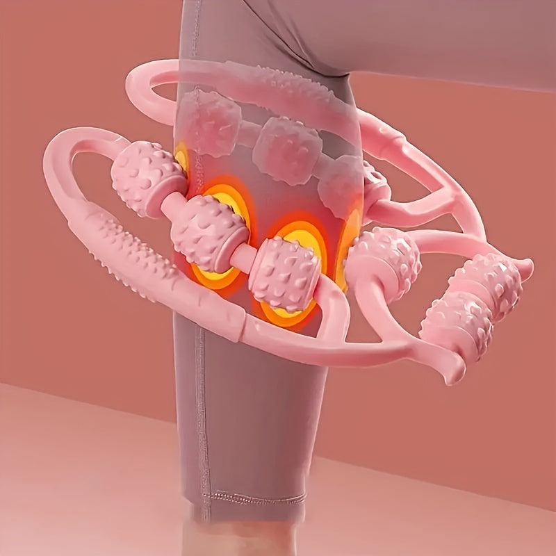 Manuelles Massagegerät mit 9 Rollen, Oberschenkel, Wade, Halswirbelsäule, Unisex, zur Lösung von Meridianverstopfungen und zur Körperreparatur