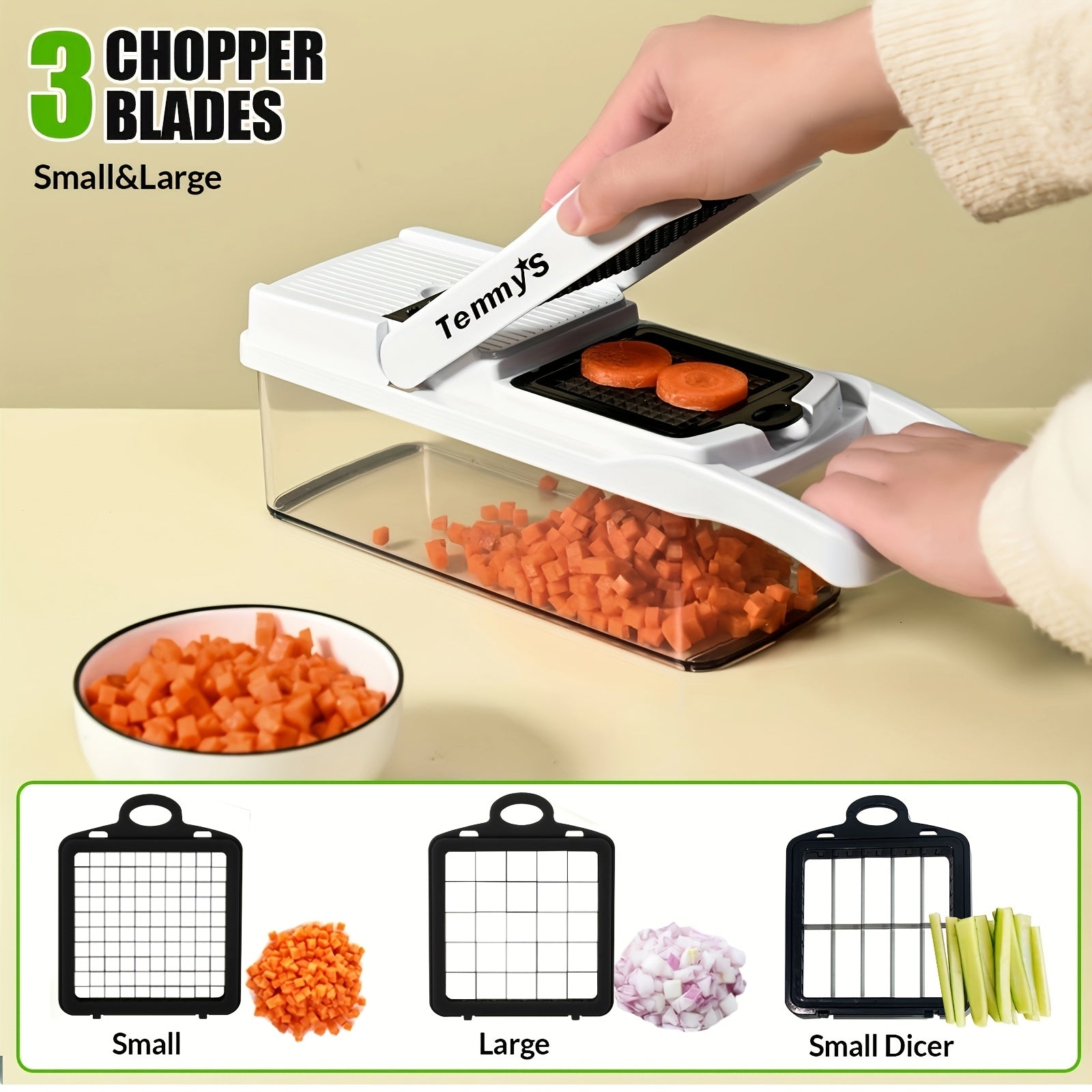 24-in-1 Multifunktions-Gemüseschneider: Gemüsehobel, Zwiebelschneider, Zerkleinerer, Zerkleinerer für 7 Gemüsesorten, Tomatenschneider, Kartoffel- und Knoblauchschneider mit Abtropfkorb, Eierschneider