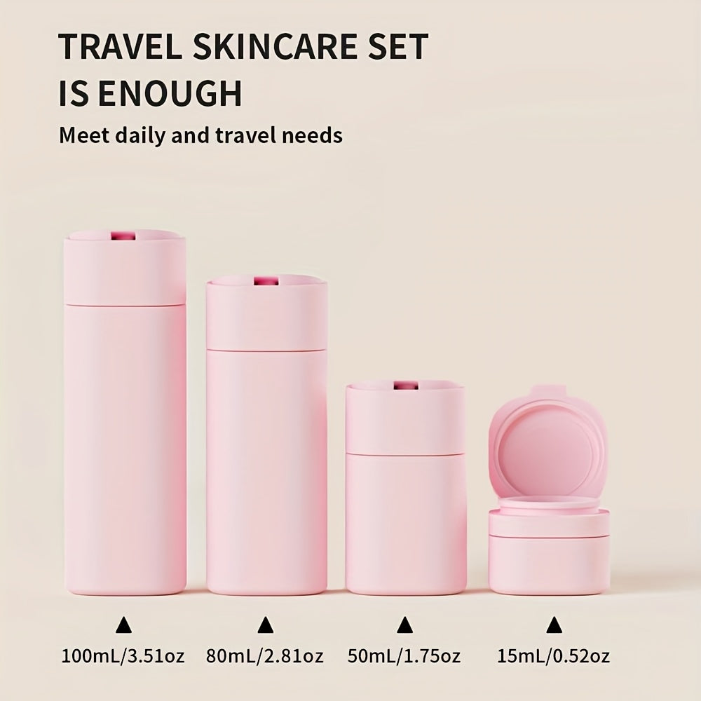 5-teiliges Reiseflaschen-Set mit Löffel und Etikettenaufklebern für Shampoo, Spülung, Lotion und Reinigungsmittel – Unverzichtbar für Fitnessstudio und Reisen