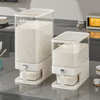 Großer, luftdichter Lebensmittelbehälter, Reisspender mit Messbecher, 11,34 kg Lebensmittelbehälter, feuchtigkeitsbeständiger, luftdichter Reisbehälter für den Haushalt, Reistank, Mehlbehälter