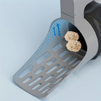 Katzenstreuschaufel mit Einhandverschluss (großes Fassungsvermögen) - Freihändige Haustierkotschaufel für Katzen/kleine Hunde, streubeutelfreundlich, geruchsneutralisierend (5 Müllbeutelrollen enthalten, kein direkter Handkontakt)