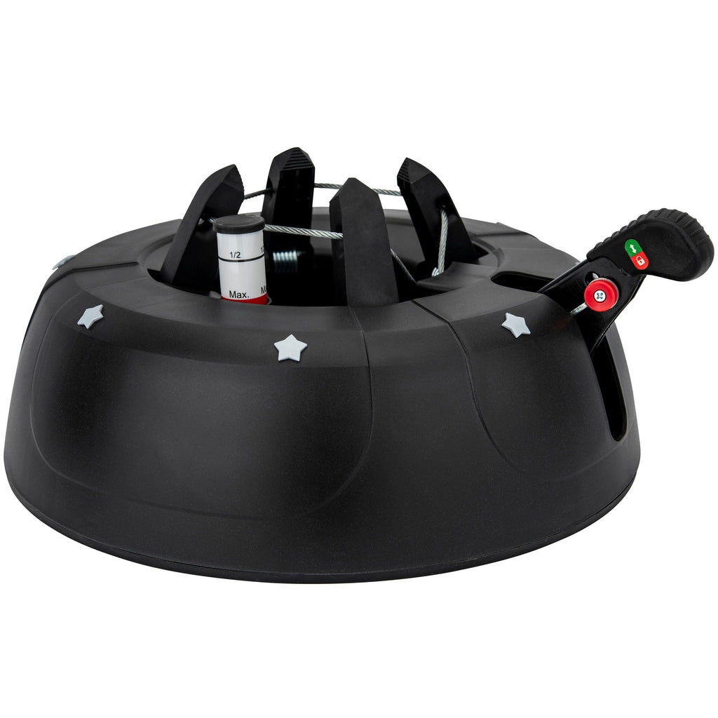 Christmas Tree Stands with Foot Pedal Function And Single-Cable Technology, Plastic/Metal Christmas Tree Stands in Various Sizes Green/Anthracite, Christmas Tree Stands with Child Safety And Large Water Tank with Water Level