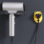 [4er-Pack Wandsteckdosenleistenhalter mit Bärenmotiv] 4er-Pack Wandsteckdosenleistenhalter mit Bärenmotiv, starker Klebe-Kabelorganisator, einfache Montage, praktische Haken, modisches Design, Kunststoff