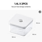 VAKUEN Premium Airtight Food Storage Containers, 4 Piece Set, Intelligent One Click Seal Lid, No Hinges, Patented Double Silicone Lining, 100% Leak-Proof, BPA-Free 