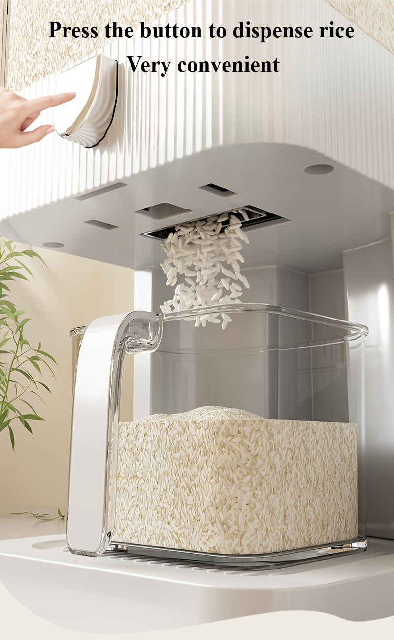 Großer, luftdichter Lebensmittelbehälter, Reisspender mit Messbecher, 11,34 kg Lebensmittelbehälter, feuchtigkeitsbeständiger, luftdichter Reisbehälter für den Haushalt, Reistank, Mehlbehälter