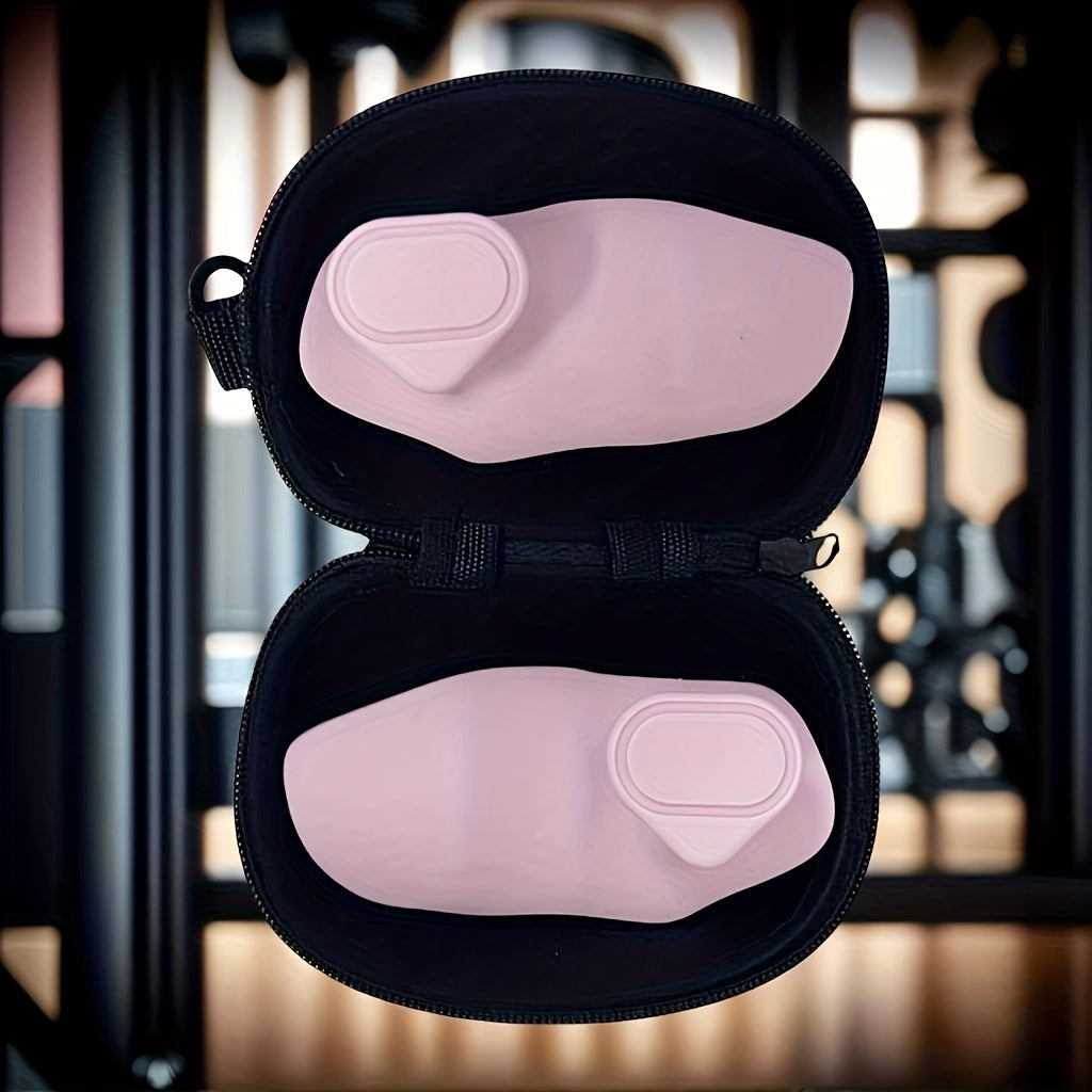 2 Stück rutschfeste Griffpolster aus Silikon fürs Fitnessstudio – Ergonomische Handschützer mit hochdichtem, strukturiertem Design für Gewichtheben, Kniebeugen, Hanteln