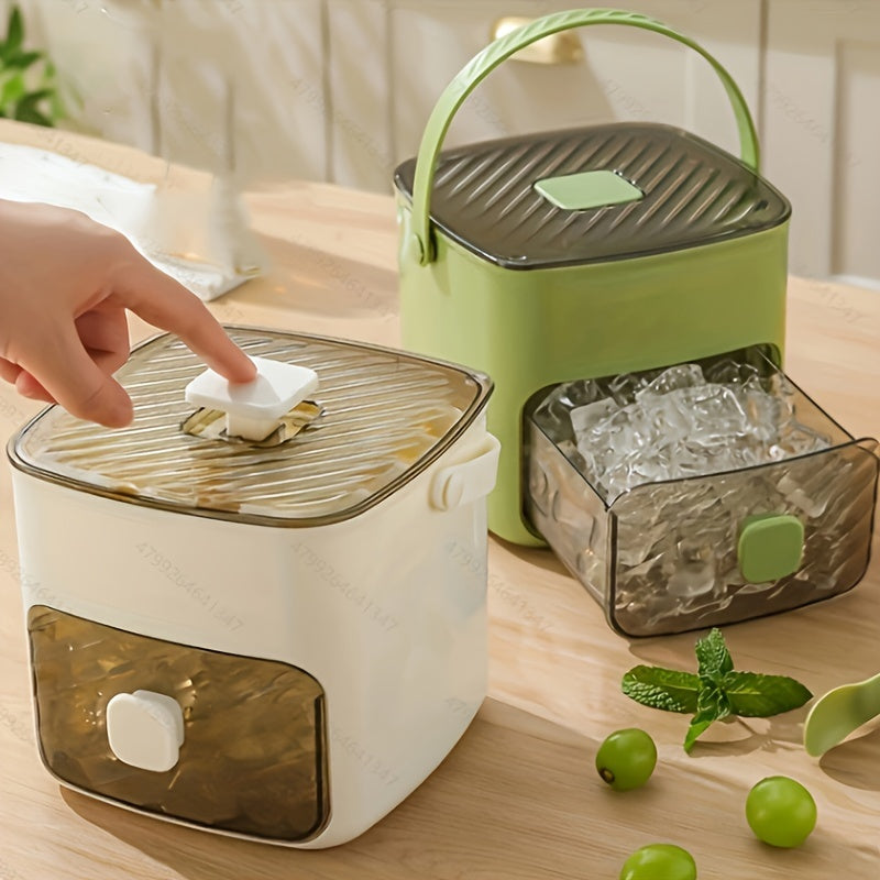 Eiswürfelformer für 48 Würfel mit leicht zu öffnendem Deckel – Großes Fassungsvermögen, doppelwandiges Design, lebensmittelechte Kunststoff-Aufbewahrungsschale für den Gefrierschrank – Ideal für Whisky und Cocktails