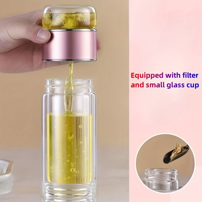 Doppelwandige, isolierte Thermoskanne aus Borosilikatglas