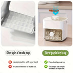 Eiswürfelformer für 48 Würfel mit leicht zu öffnendem Deckel – Großes Fassungsvermögen, doppelwandiges Design, lebensmittelechte Kunststoff-Aufbewahrungsschale für den Gefrierschrank – Ideal für Whisky und Cocktails