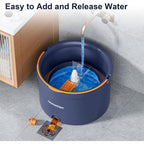 Wischmopp-Set mit Eimer, 2-in-1-Bodenwischer und Fensterwischer (132 cm) – 2-Kammer-System zur Trennung von Schmutz und Frischwasser mit 4 Mikrofaser-Wischpads für die Fenster- und Bodenreinigung