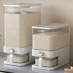 Großer, luftdichter Lebensmittelbehälter, Reisspender mit Messbecher, 11,34 kg Lebensmittelbehälter, feuchtigkeitsbeständiger, luftdichter Reisbehälter für den Haushalt, Reistank, Mehlbehälter