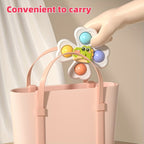 3er-Set Kreisel mit Saugnapf in Tierform für Kinder, fördert die Hand-Augen-Koordination, ideales Geschenk zum Geburtstag, zu Weihnachten oder Ostern