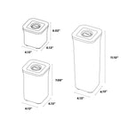 VAKUEN Premium Airtight Food Storage Containers, 4 Piece Set, Intelligent One Click Seal Lid, No Hinges, Patented Double Silicone Lining, 100% Leak-Proof, BPA-Free 