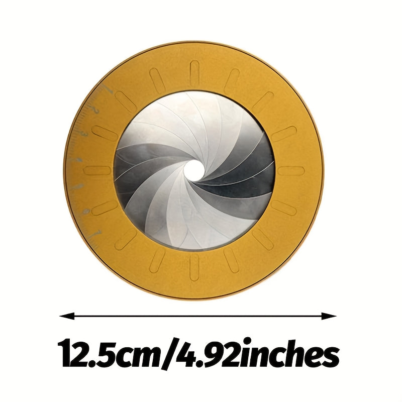 Verstellbares Präzisions-Kreiszeichenwerkzeug – Doppelmetall-Messlineal für Rohrdurchmesser und Holzbearbeitungsdesigns, nicht elektrisch, robustes Messingmaterial, Holzbearbeitungswerkzeug | Elegante Metalloberfläche | Messwerkzeug