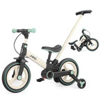 Laufrad mit Schiebestange für Kinder 18 Monate – 5 Jahre, 6 in 1 Kinderfahrrad mit Stützrädern & Pedalen, Laufrad für Jungen und Mädchen mit Bremsen & Ständer