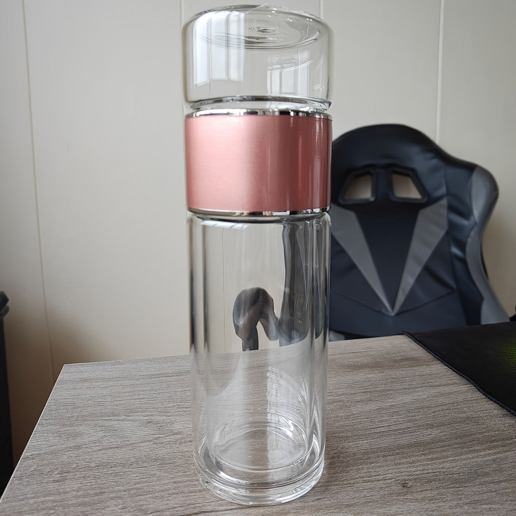 Doppelwandige, isolierte Thermoskanne aus Borosilikatglas