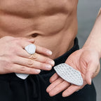 2 Stück rutschfeste Griffpolster aus Silikon fürs Fitnessstudio – Ergonomische Handschützer mit hochdichtem, strukturiertem Design für Gewichtheben, Kniebeugen, Hanteln