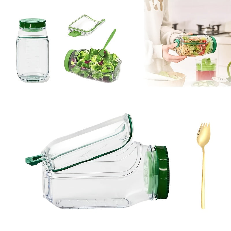 Mikrowellen-/spülmaschinenfester, luftdichter, stapelbarer ABS-Aufbewahrungsbehälter mit auslaufsicherem Deckel und Seitentür – Einmachglas für Meal Prep, Mittagessen, Büro, Reisen – mikrowellengeeignetes