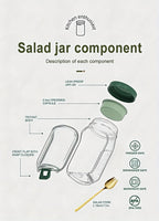 Mikrowellen-/spülmaschinenfester, luftdichter, stapelbarer ABS-Aufbewahrungsbehälter mit auslaufsicherem Deckel und Seitentür – Einmachglas für Meal Prep, Mittagessen, Büro, Reisen – mikrowellengeeignetes