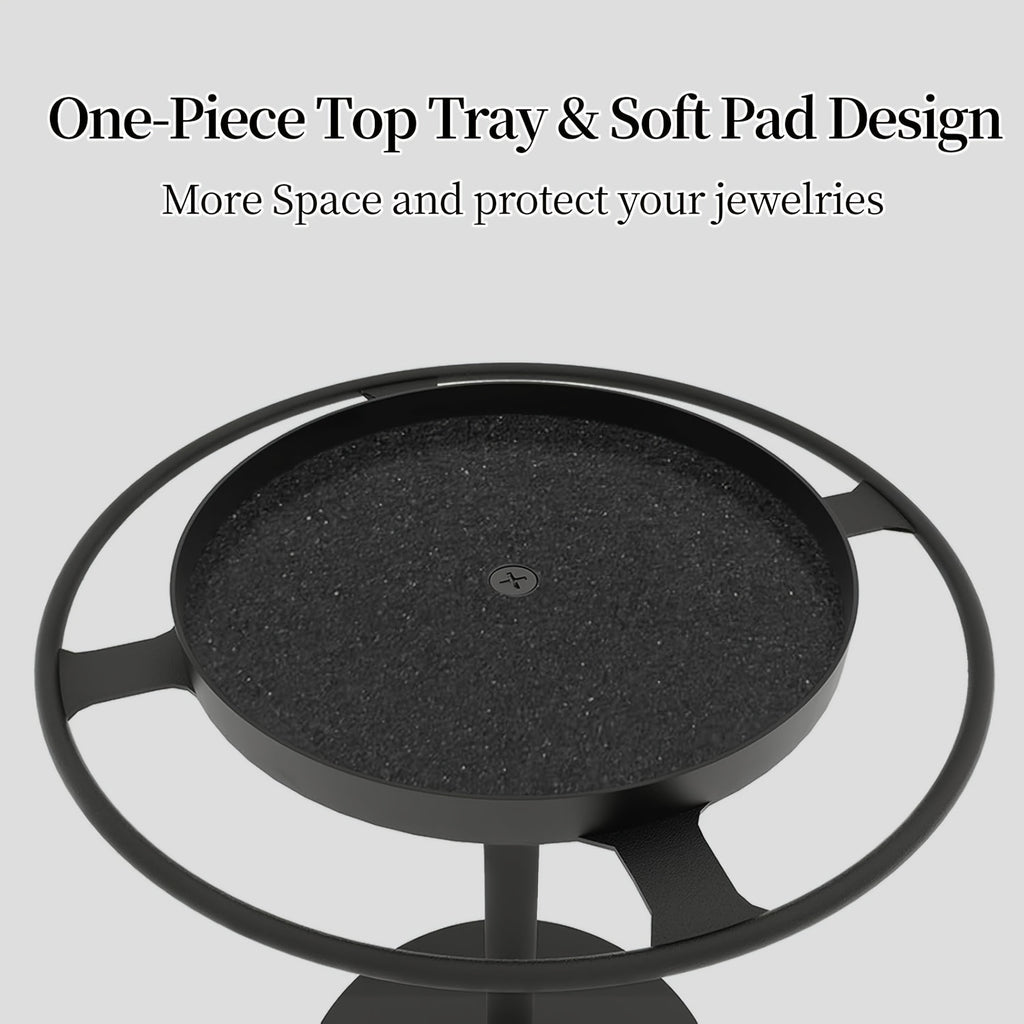 3-teiliges, vormontiertes Aufbewahrungsregal für 10 Brillen und Schmuck – Gold/Schwarz, geeignet für Brillen bis 8,89 cm Durchmesser, platzsparendng Organizer with Hooks, Tool-Free Assembly, Ideal for Home & Retail Use, Glasses Hanging Rack, Jewelry Or