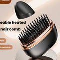 Mini-Haarglätterkamm ohne Kabel für Ponys – tragbar, wiederaufladbar über USB, Ein-Knopf-Bedienung, maximale Temperatur 200 °C/392 °F, ideal zum Stylen von kurzem Haar, Styling-Haar-Accessoire