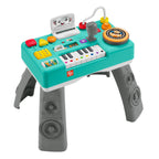 FISHER-PRICE HXG09 Lernspaß DJ-Spieltisch – Musikalisches Lernspielzeug mit 3 Klavierspielmodi, Lichtern, 12 Motorikaktivitäten und über 100 Liedern und Tönen, spricht Deutsch, ab 6 Monaten / 1 Jahr