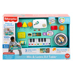 FISHER-PRICE HXG09 Lernspaß DJ-Spieltisch – Musikalisches Lernspielzeug mit 3 Klavierspielmodi, Lichtern, 12 Motorikaktivitäten und über 100 Liedern und Tönen, spricht Deutsch, ab 6 Monaten / 1 Jahr