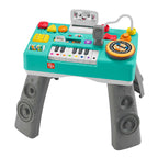 FISHER-PRICE HXG09 Lernspaß DJ-Spieltisch – Musikalisches Lernspielzeug mit 3 Klavierspielmodi, Lichtern, 12 Motorikaktivitäten und über 100 Liedern und Tönen, spricht Deutsch, ab 6 Monaten / 1 Jahr
